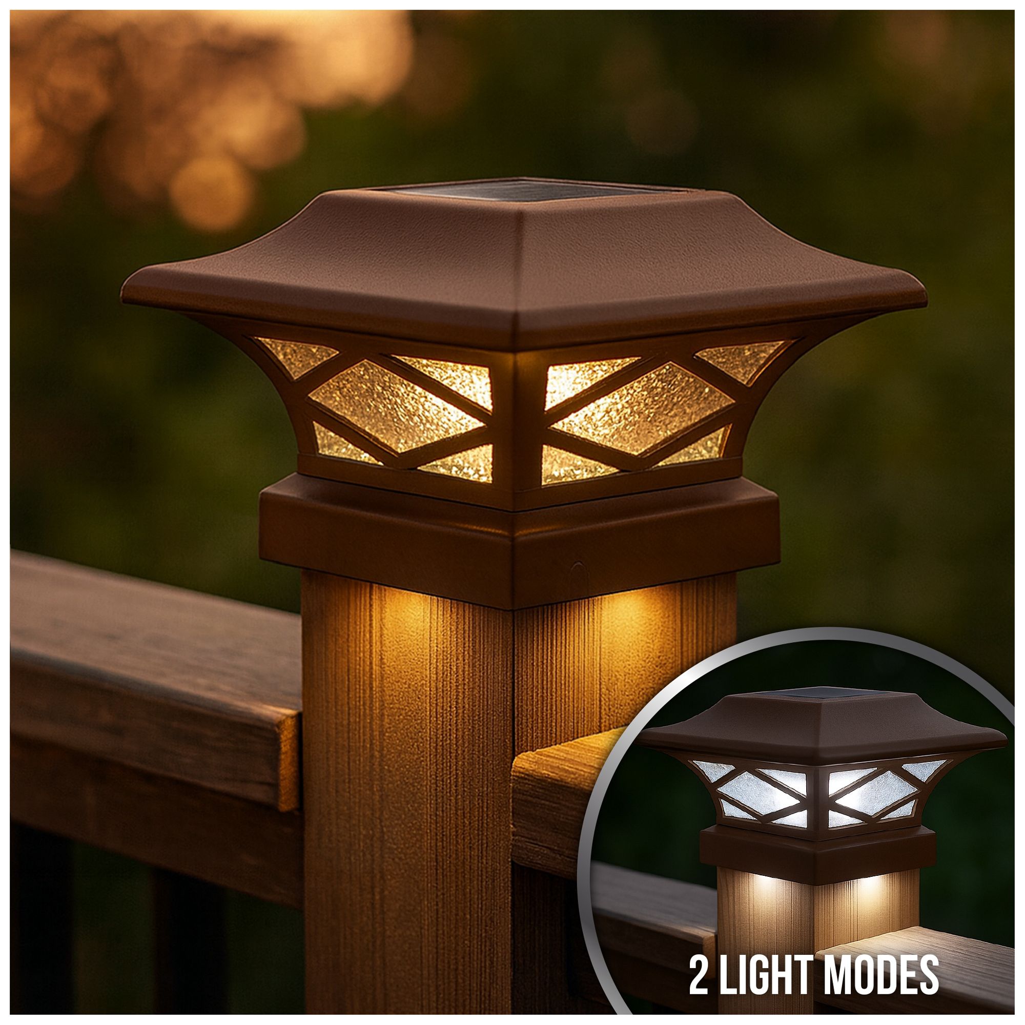Image 2 Classy Caps Kingsbridge Dual Lighted Solar Post Cap more views