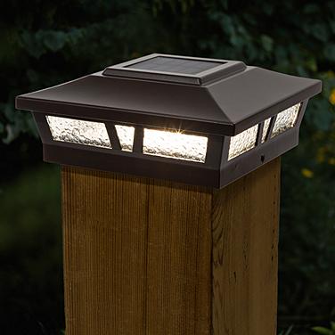 Classy Caps Oxford 6"x6" Aluminum Outdoor LED Solar Post Cap