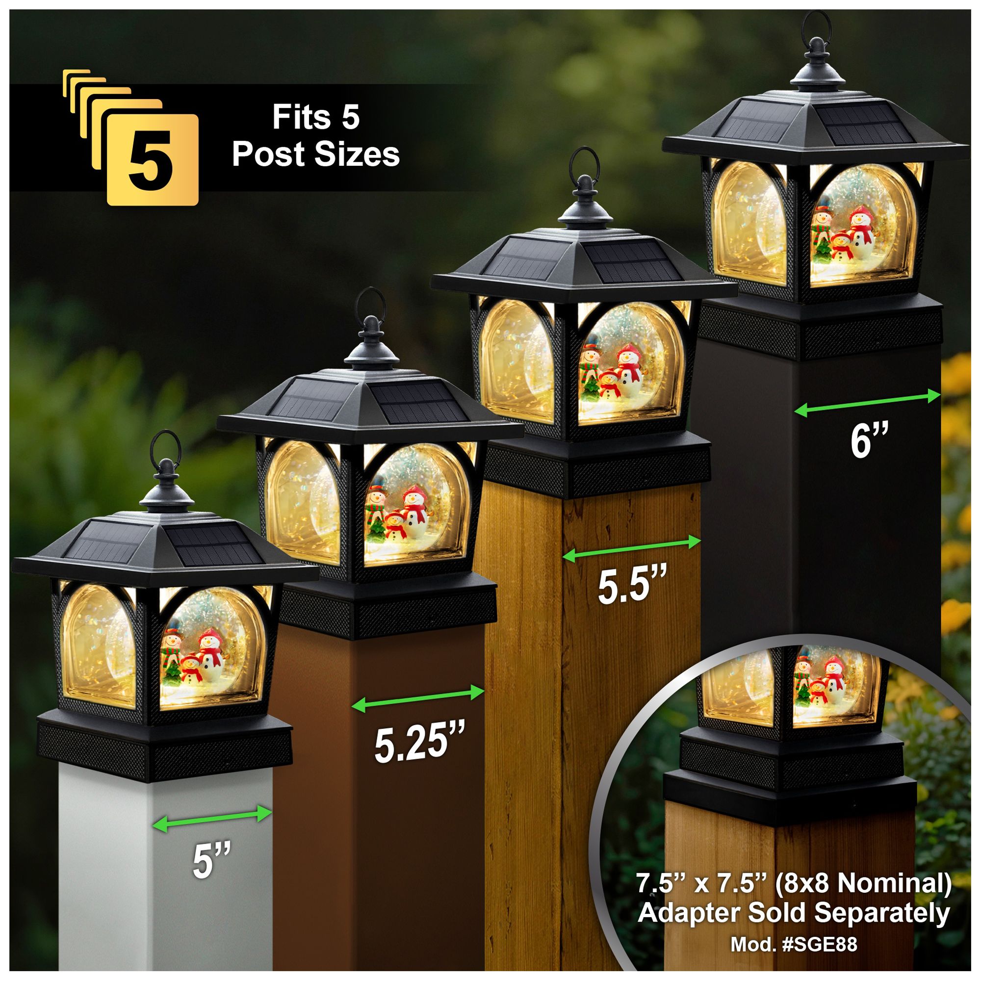 Image 3 Classy Caps Solar Holiday Globe Lantern more views