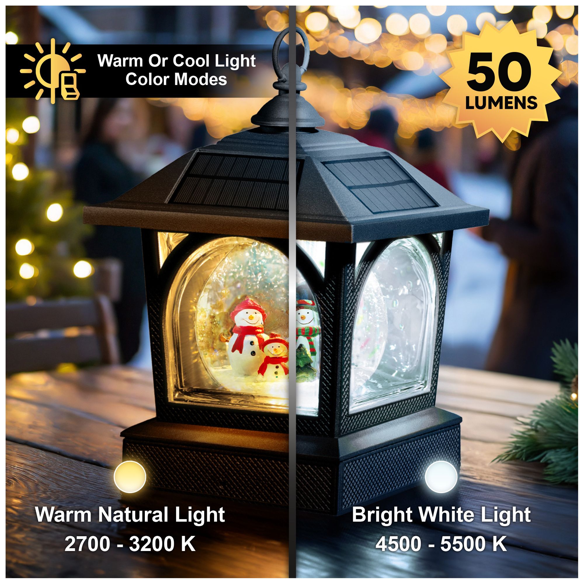 Image 5 Classy Caps Solar Holiday Globe Lantern more views