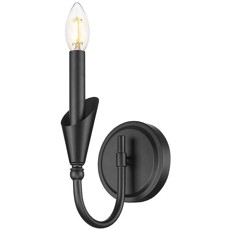 Image 5 Claudelle by Z-Lite Matte Black 1 Light Wall Sconce more views