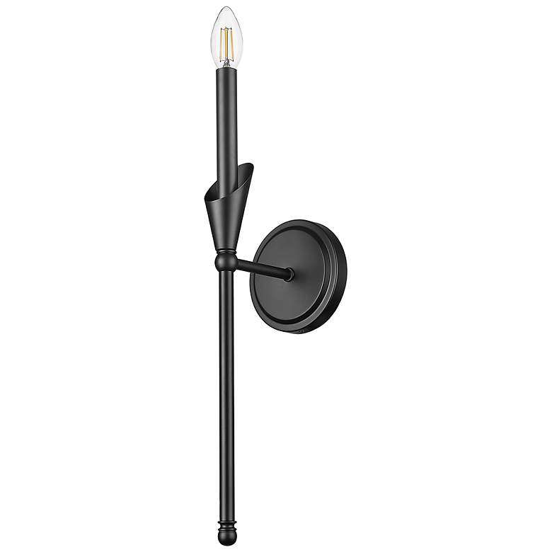 Image 5 Claudelle by Z-Lite Matte Black 1 Light Wall Sconce more views