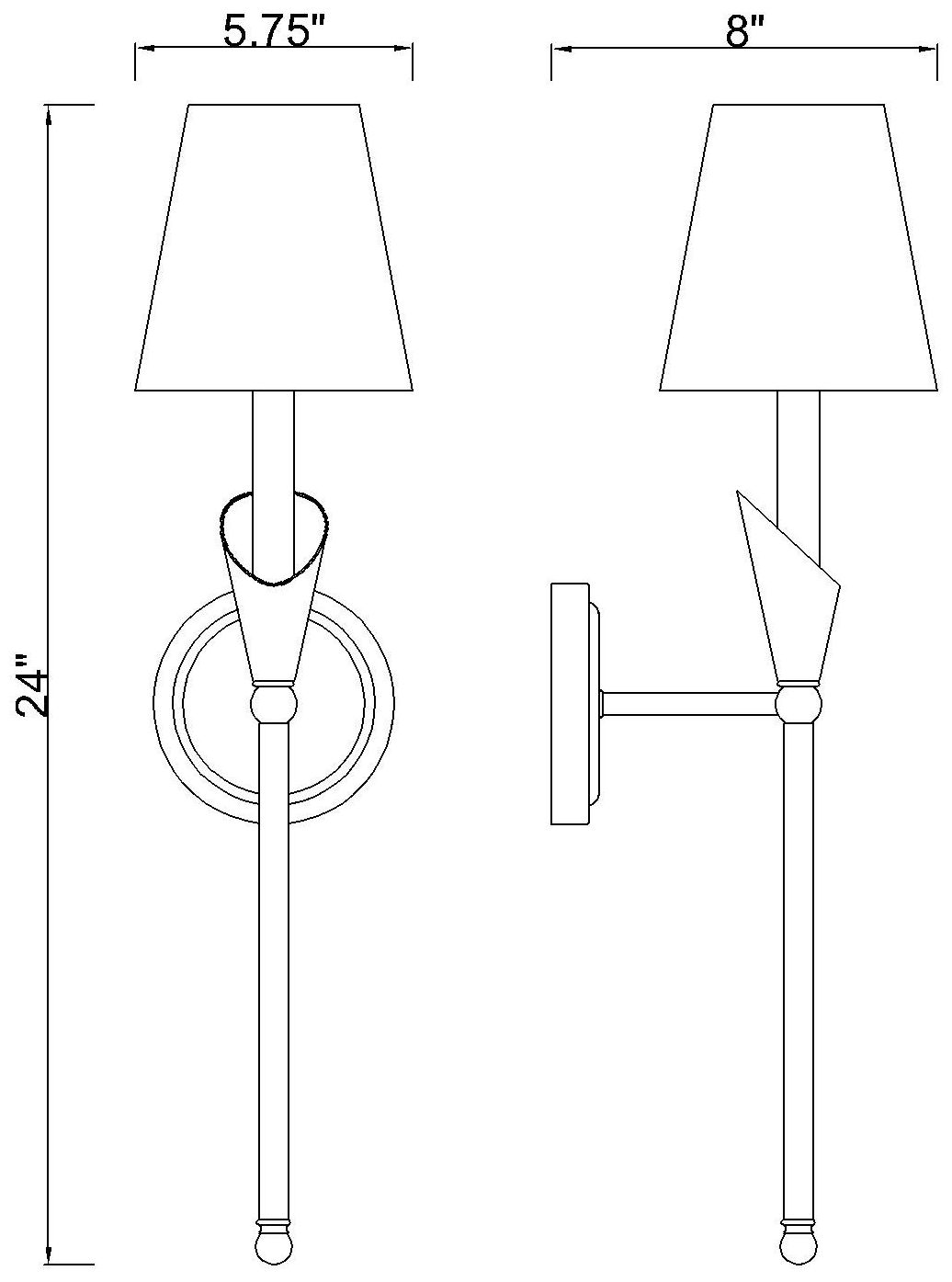 Claudelle by Z-Lite Matte Black 1 Light Wall Sconce