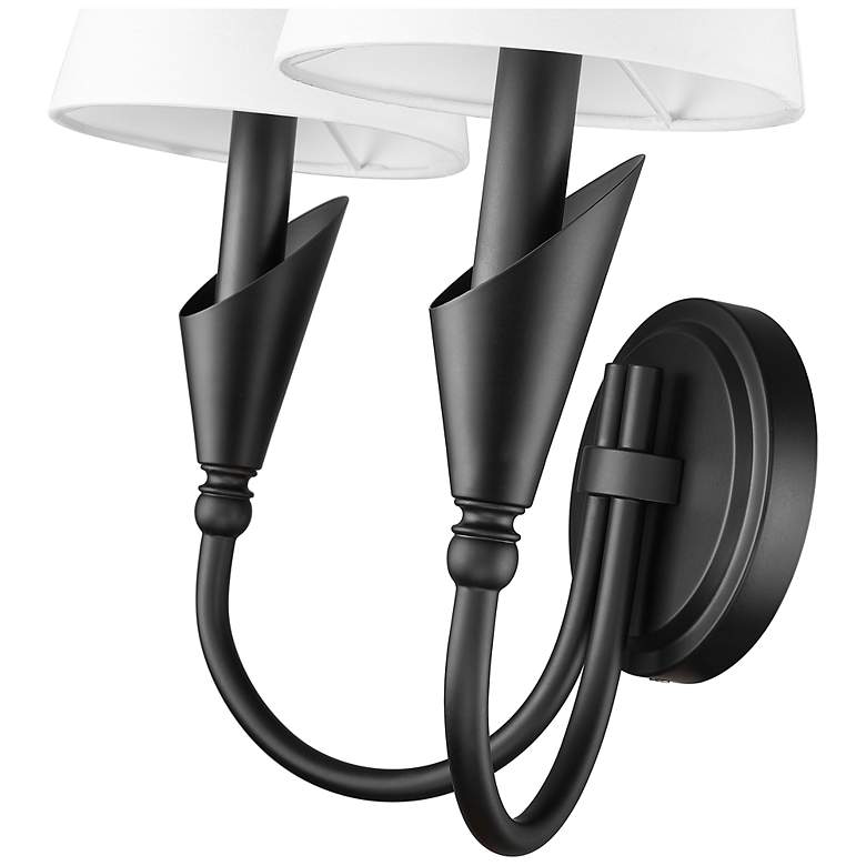 Image 6 Claudelle by Z-Lite Matte Black 2 Light Wall Sconce more views