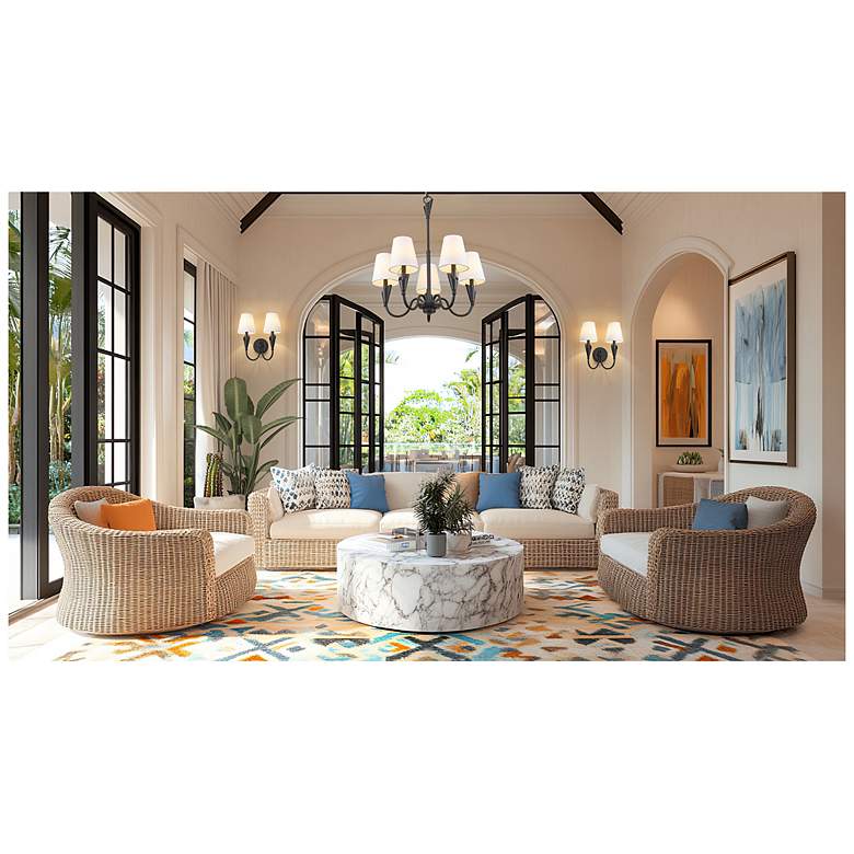 Image 3 Claudelle by Z-Lite Matte Black 5 Light Chandelier more views