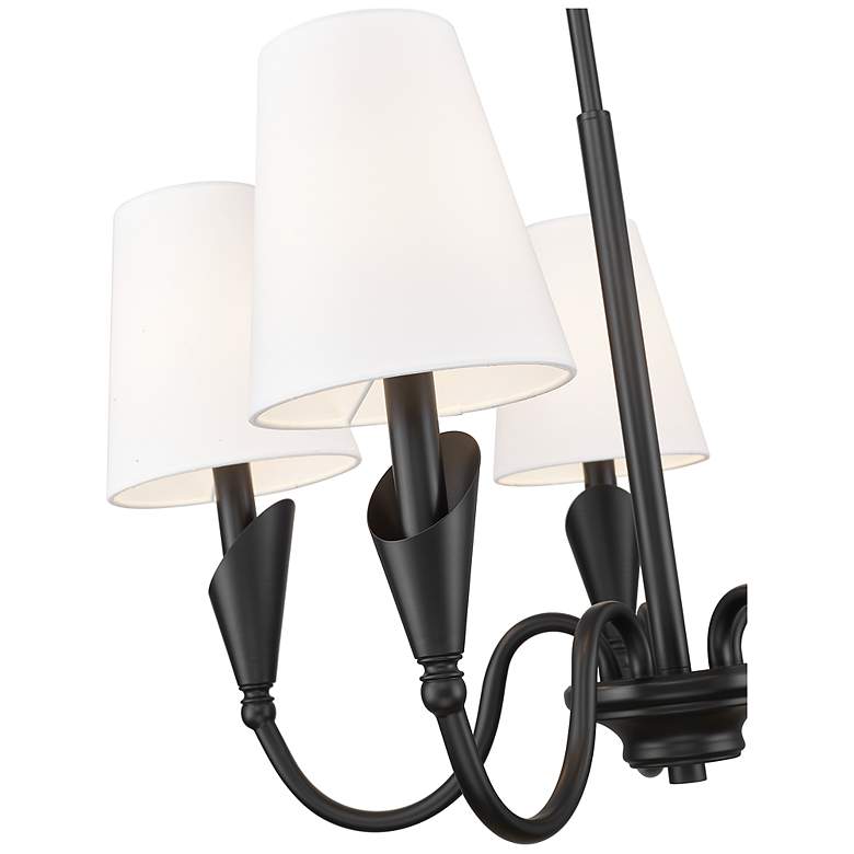 Image 6 Claudelle by Z-Lite Matte Black 5 Light Chandelier more views