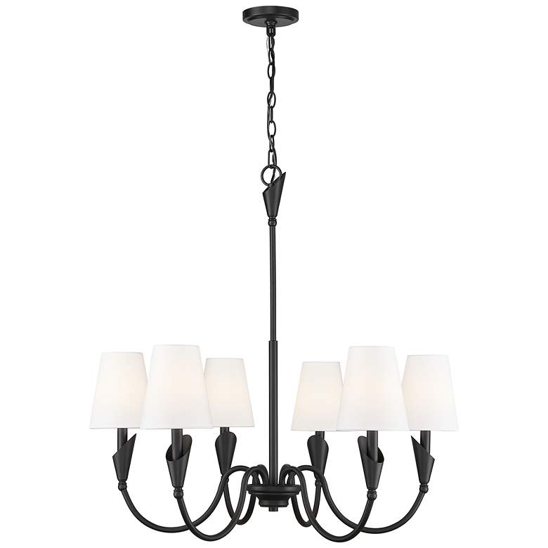 Image 1 Claudelle by Z-Lite Matte Black 6 Light Chandelier