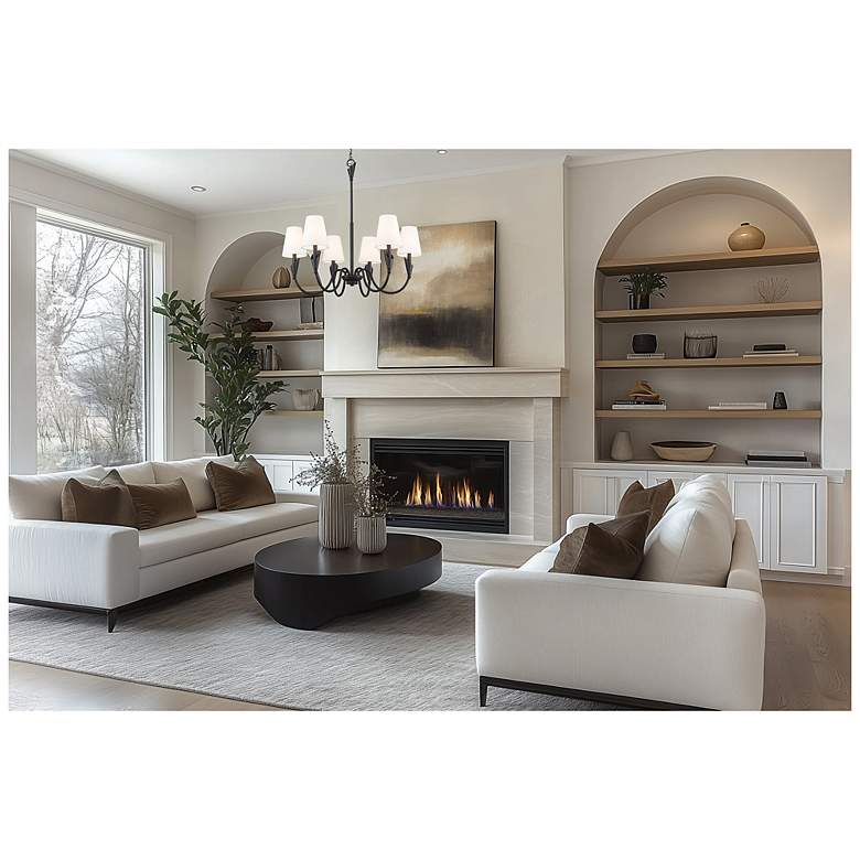 Image 3 Claudelle by Z-Lite Matte Black 6 Light Chandelier more views