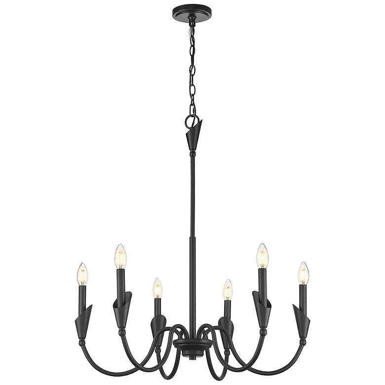 Image 4 Claudelle by Z-Lite Matte Black 6 Light Chandelier more views