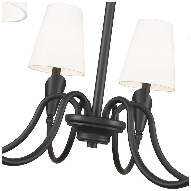 Image 6 Claudelle by Z-Lite Matte Black 6 Light Chandelier more views