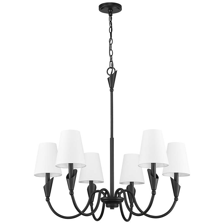 Image 7 Claudelle by Z-Lite Matte Black 6 Light Chandelier more views