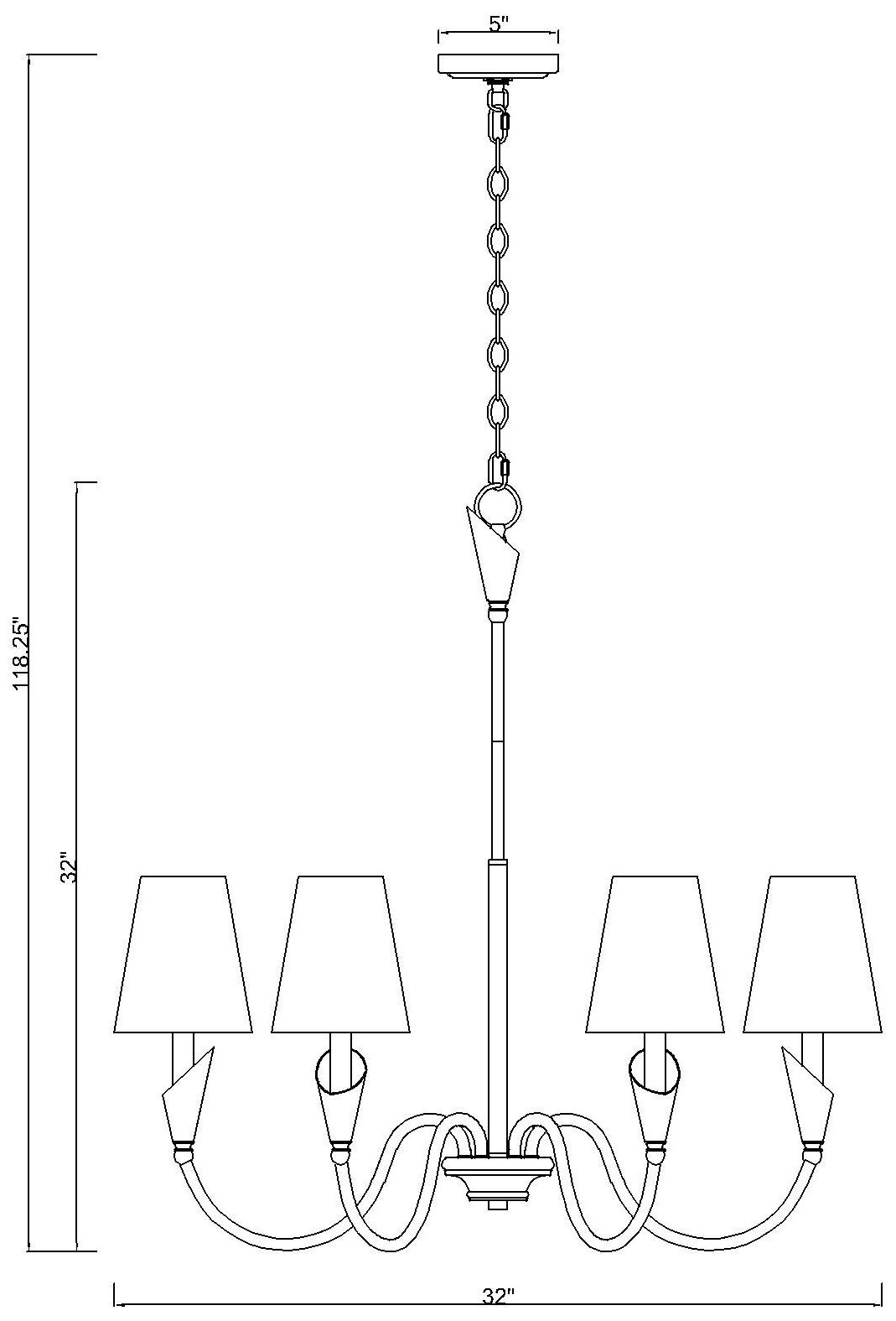 Claudelle by Z-Lite Matte Black 6 Light Chandelier