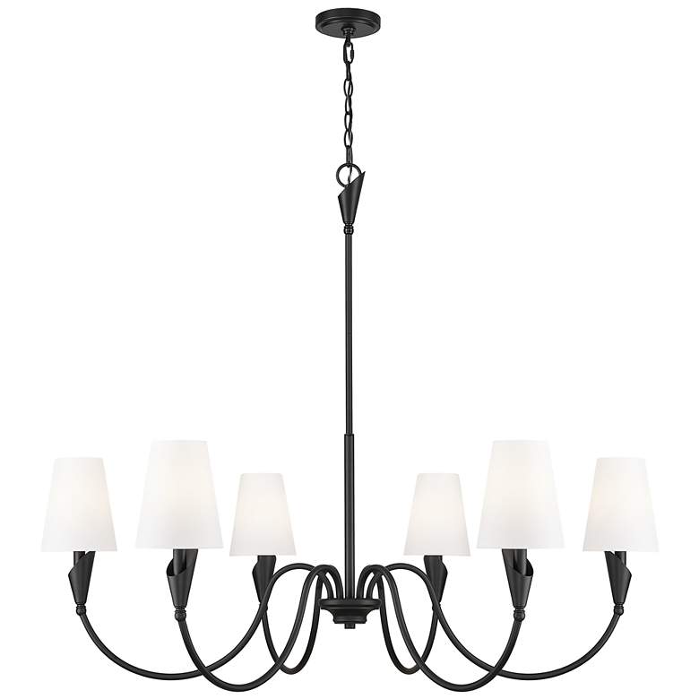 Image 1 Claudelle by Z-Lite Matte Black 6 Light Chandelier