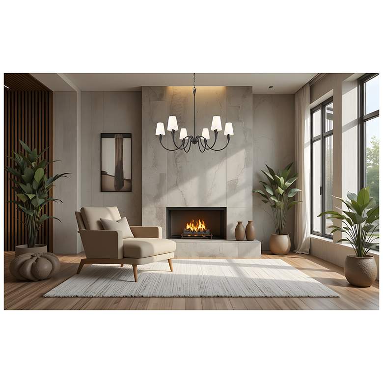 Image 2 Claudelle by Z-Lite Matte Black 6 Light Chandelier more views