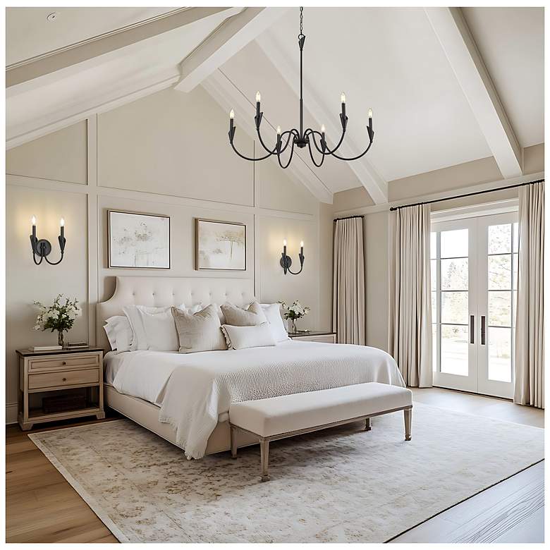 Image 3 Claudelle by Z-Lite Matte Black 6 Light Chandelier more views