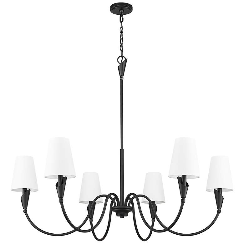 Image 7 Claudelle by Z-Lite Matte Black 6 Light Chandelier more views