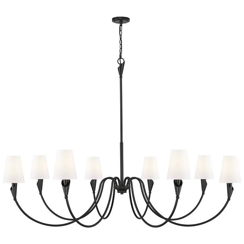 Image 1 Claudelle by Z-Lite Matte Black 8 Light Chandelier