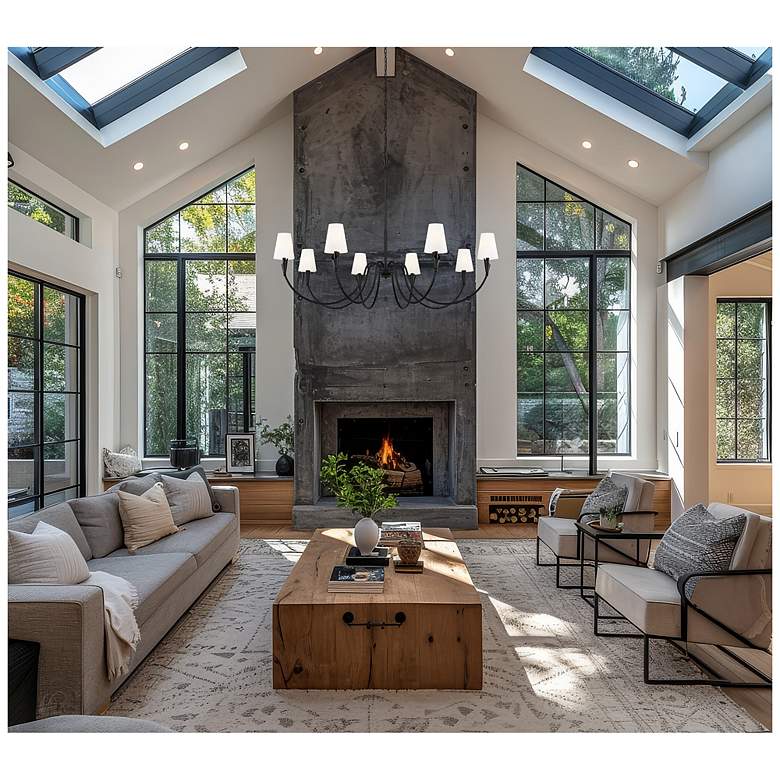 Image 3 Claudelle by Z-Lite Matte Black 8 Light Chandelier more views