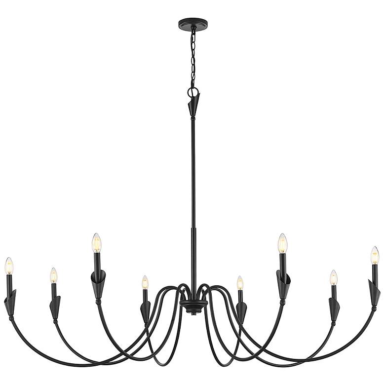 Image 4 Claudelle by Z-Lite Matte Black 8 Light Chandelier more views