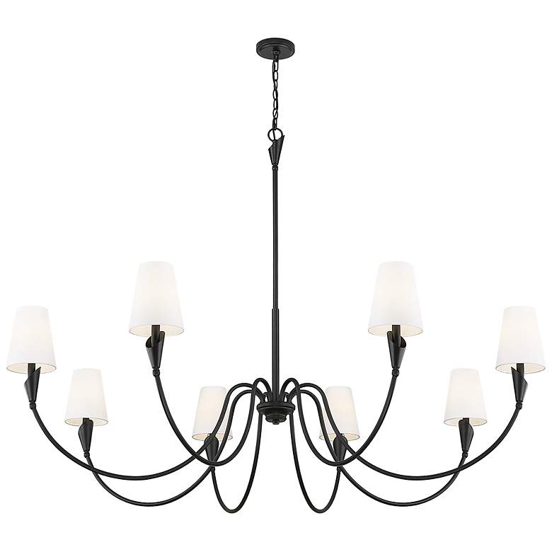 Image 5 Claudelle by Z-Lite Matte Black 8 Light Chandelier more views