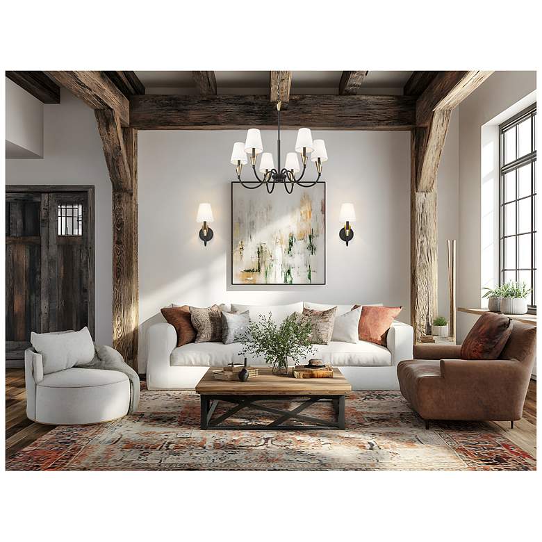 Image 2 Claudelle by Z-Lite Matte Black + Modern Gold 1 Light Wall Sconce more views
