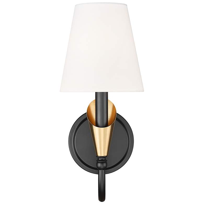 Image 4 Claudelle by Z-Lite Matte Black + Modern Gold 1 Light Wall Sconce more views