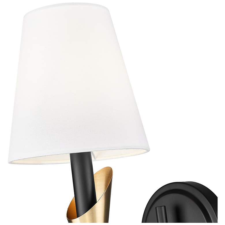 Image 6 Claudelle by Z-Lite Matte Black + Modern Gold 1 Light Wall Sconce more views