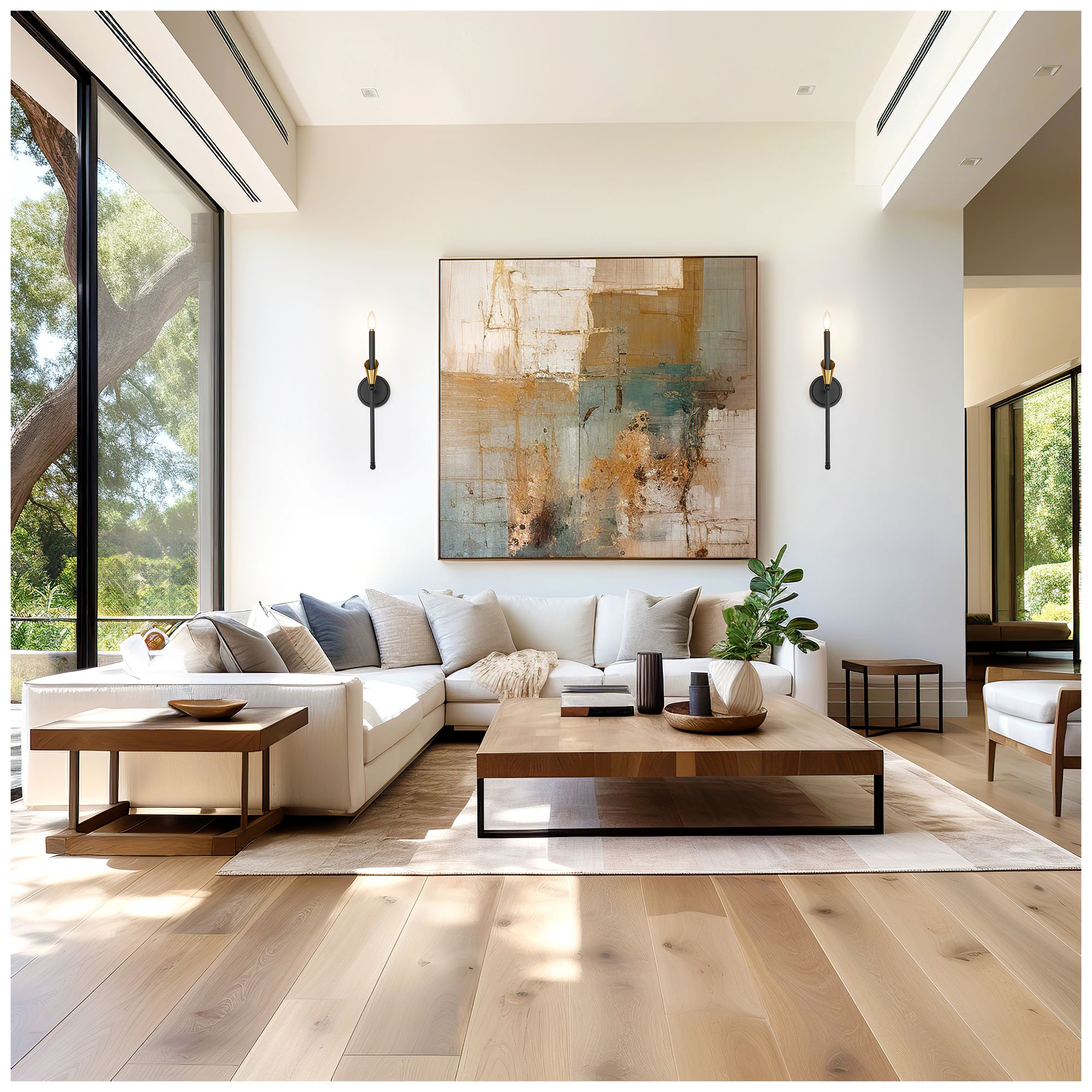 Image 2 Claudelle by Z-Lite Matte Black + Modern Gold 1 Light Wall Sconce more views