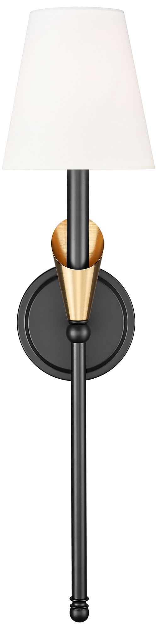 Image 4 Claudelle by Z-Lite Matte Black + Modern Gold 1 Light Wall Sconce more views