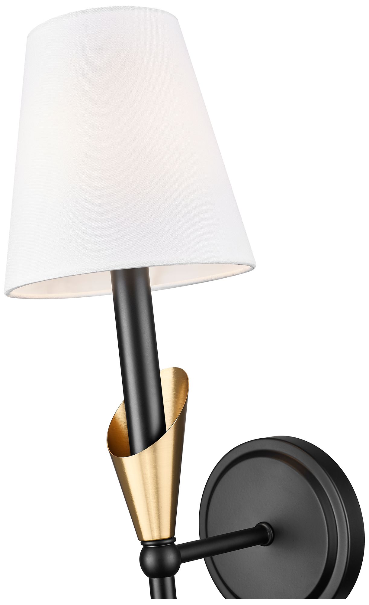Image 6 Claudelle by Z-Lite Matte Black + Modern Gold 1 Light Wall Sconce more views