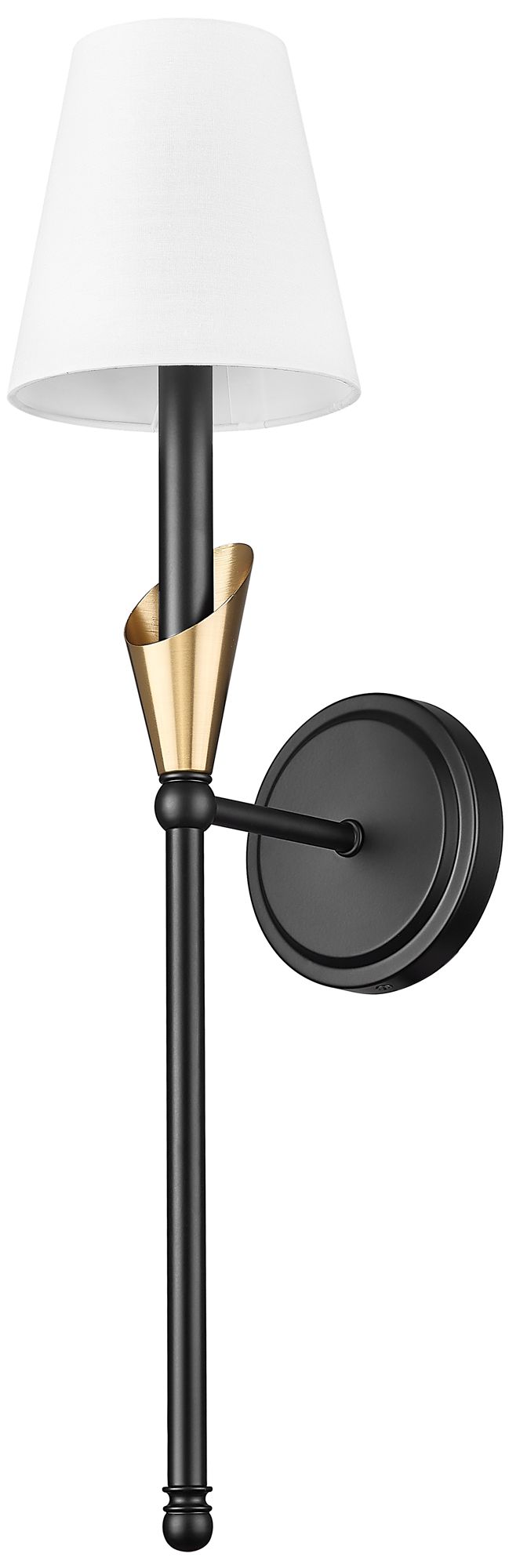 Image 7 Claudelle by Z-Lite Matte Black + Modern Gold 1 Light Wall Sconce more views