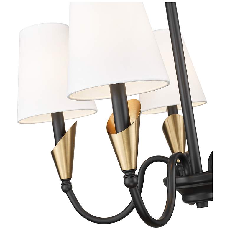 Image 6 Claudelle by Z-Lite Matte Black + Modern Gold 5 Light Chandelier more views