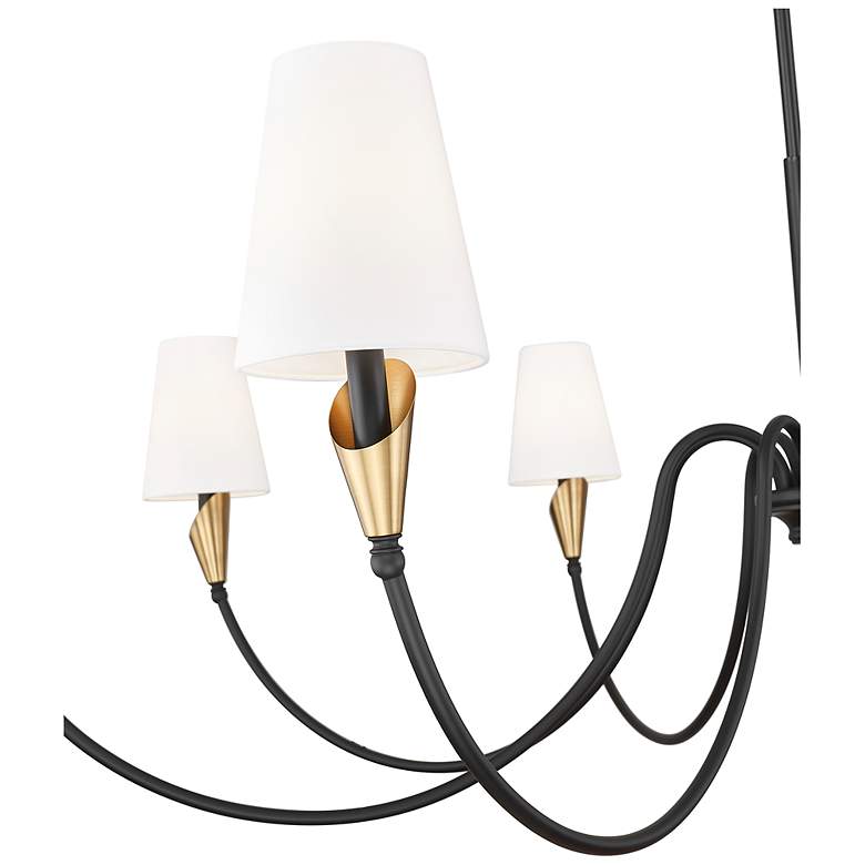 Image 6 Claudelle by Z-Lite Matte Black + Modern Gold 8 Light Chandelier more views