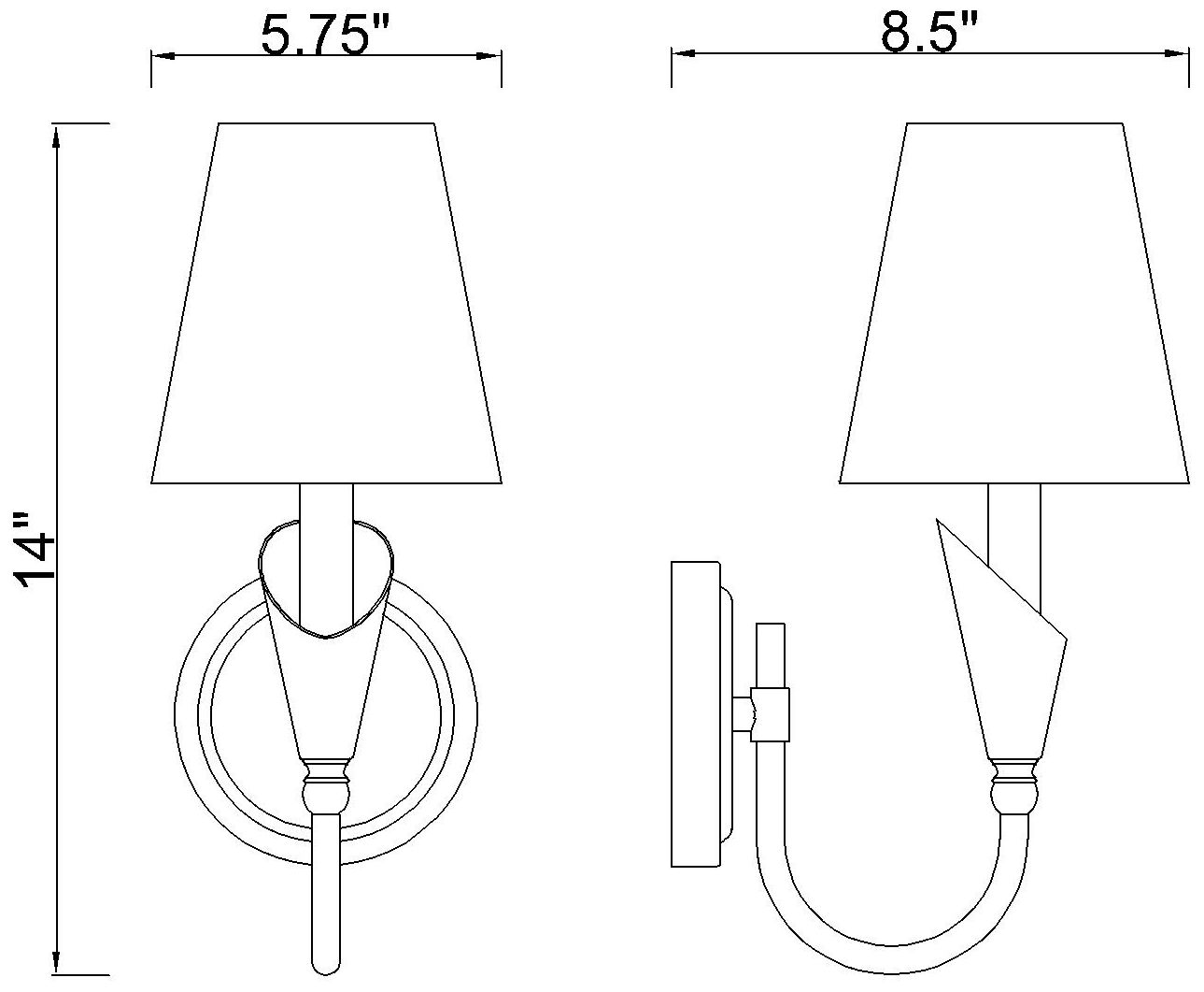 Claudelle by Z-Lite Textured White 1 Light Wall Sconce