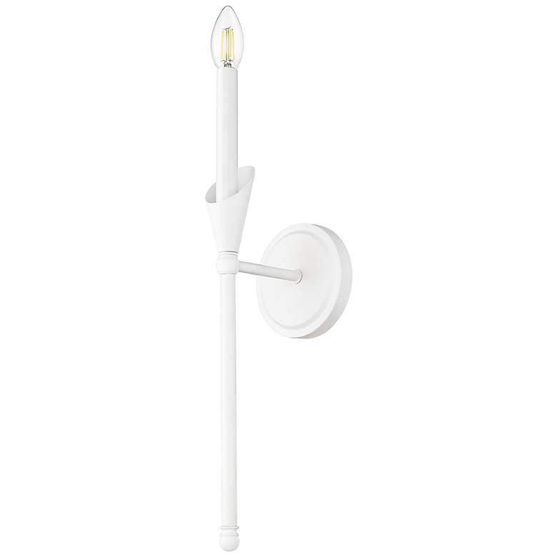 Image 5 Claudelle by Z-Lite Textured White 1 Light Wall Sconce more views
