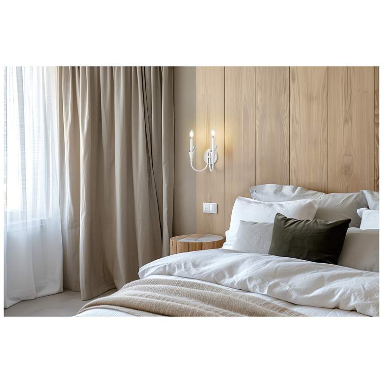 Image 3 Claudelle by Z-Lite Textured White 2 Light Wall Sconce more views