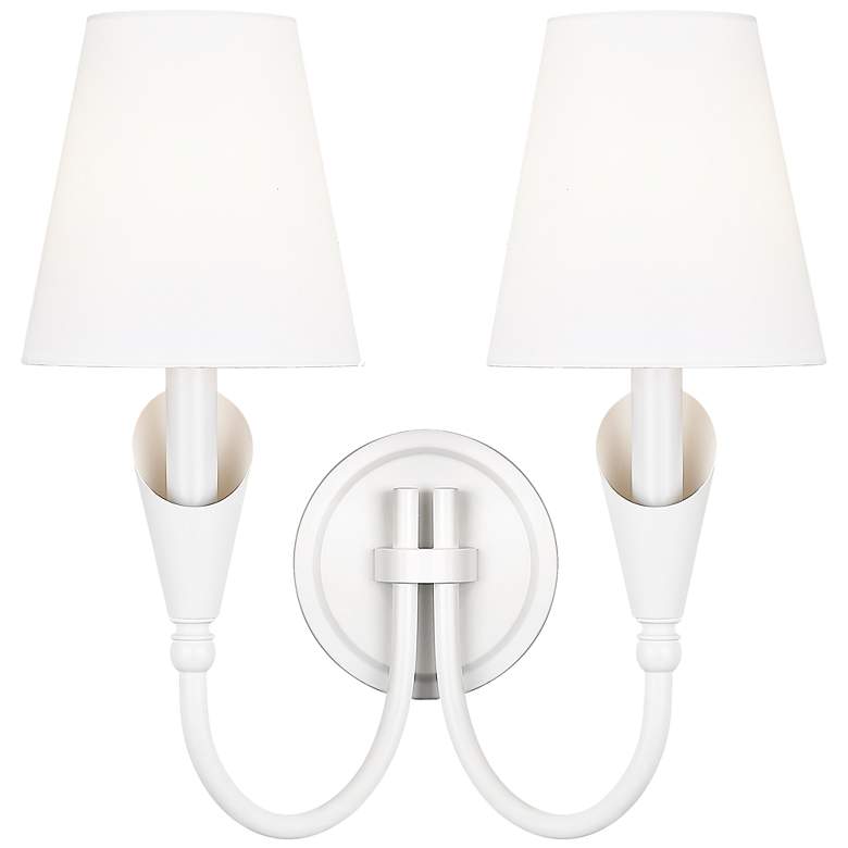 Image 4 Claudelle by Z-Lite Textured White 2 Light Wall Sconce more views