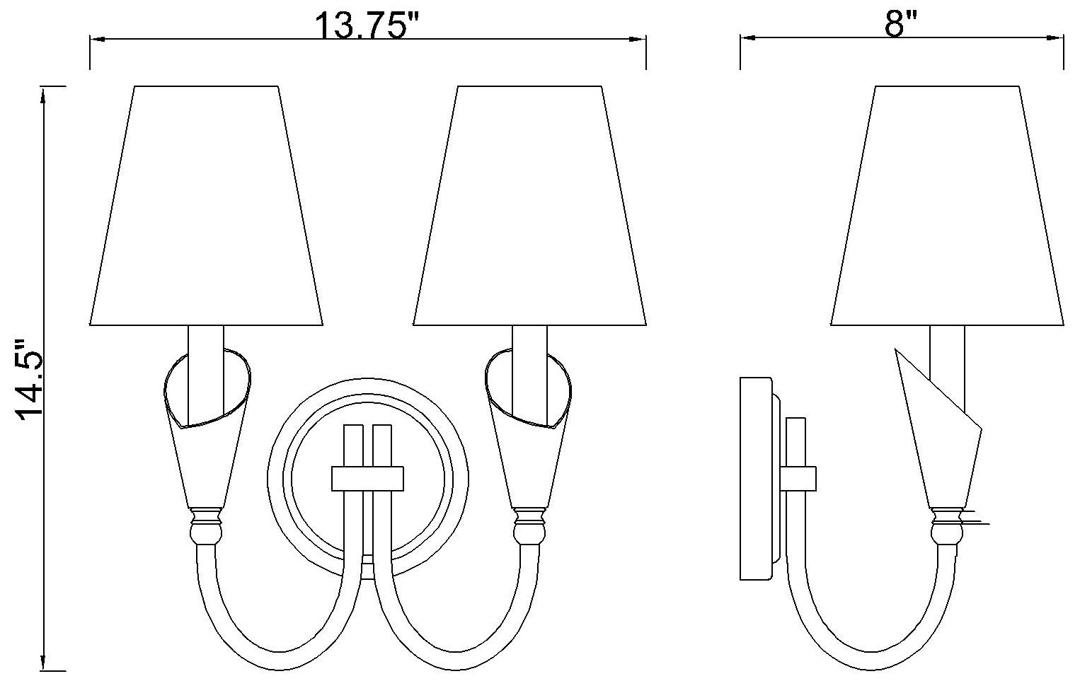 Claudelle by Z-Lite Textured White 2 Light Wall Sconce