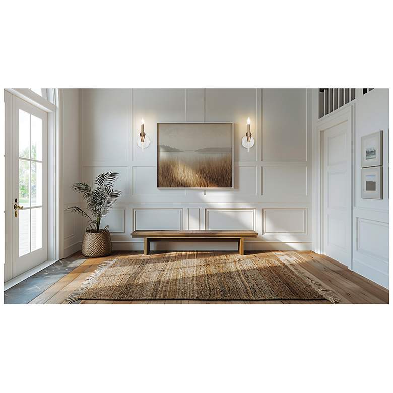 Image 2 Claudelle by Z-Lite Textured White + Modern Gold 1 Light Wall Sconce more views