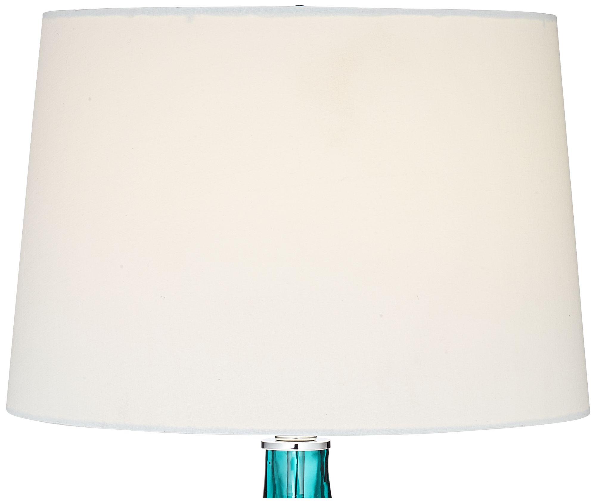 claudette turquoise glass table lamp