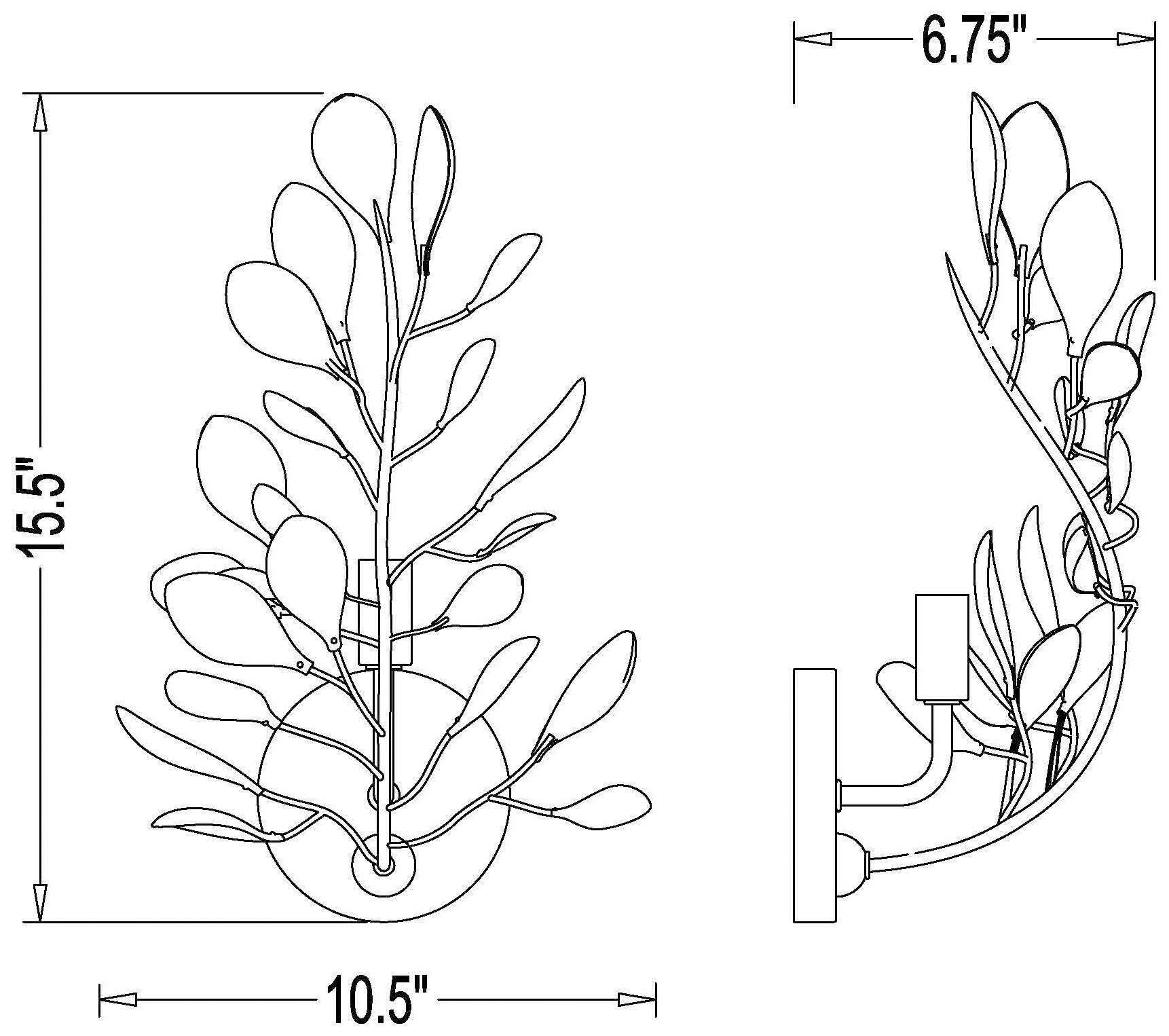 Claudine by Z-Lite Modern Gold 1 Light Wall Sconce