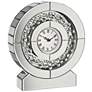 Claudyn 12" High Mirrored and Crystal Table Clock in scene