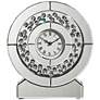 Claudyn 12" High Mirrored and Crystal Table Clock in scene