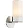 Claverack 11.5" High Satin Nickel Sconce With Matte White Glass Shade