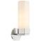 Claverack 16.13" High Satin Nickel Sconce With Matte White Glass Shade