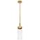 Claverack 5" Wide Brushed Brass Stem Hung Pendant With Clear Glass Sha