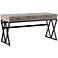 Claverton 59"W Gray Sand Black Writing Desk w/ USB Outlet