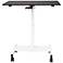 Clay Black and White Single Column Crank Stand Up Desk