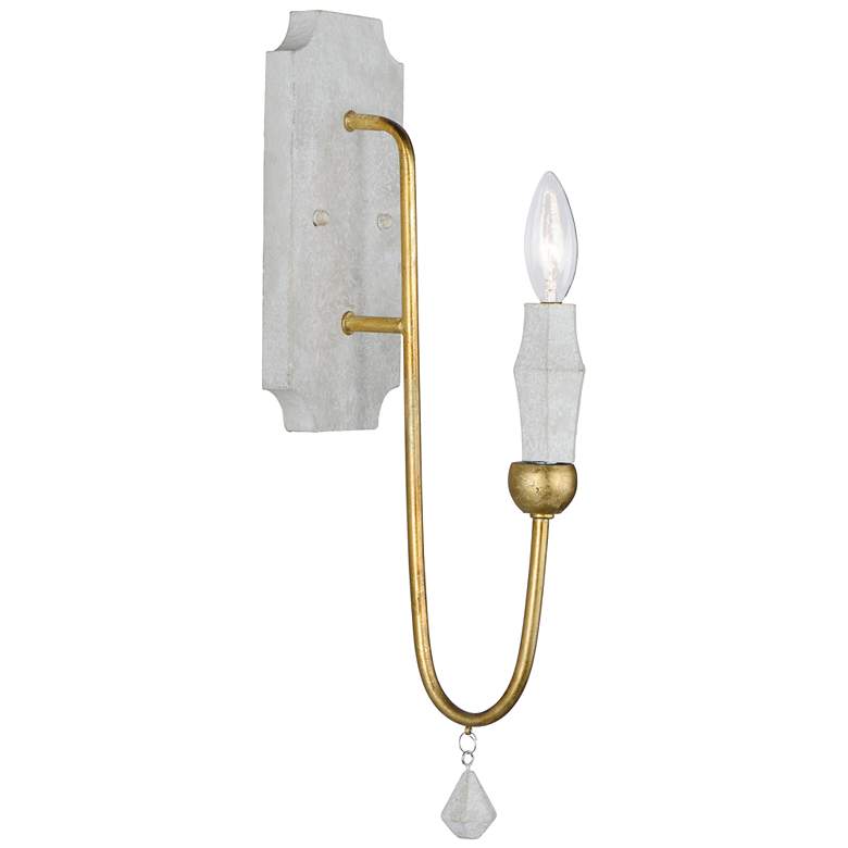 Image 1 Claymore 1-Light 4.75 inch Wide Claystone/Gold Leaf Wall Sconce
