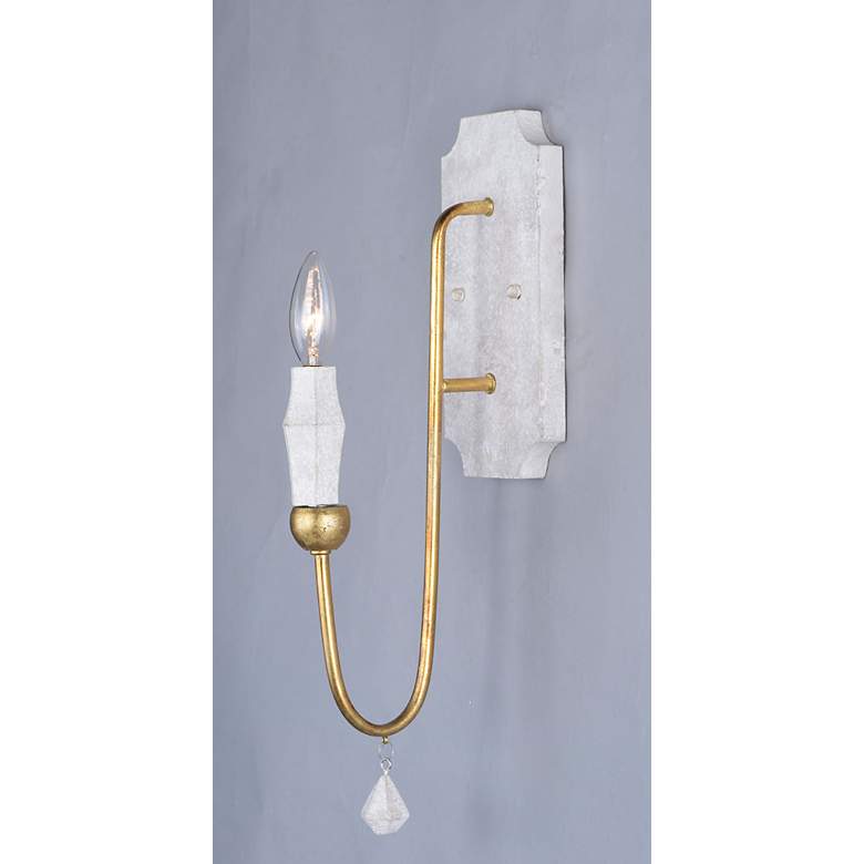 Image 3 Claymore 1-Light 4.75" Wide Claystone/Gold Leaf Wall Sconce more views